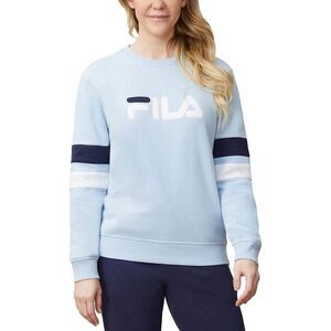 Fila Michele Pullover Crewneck Cozy Sweatshirt Light Blue Women's Size Small